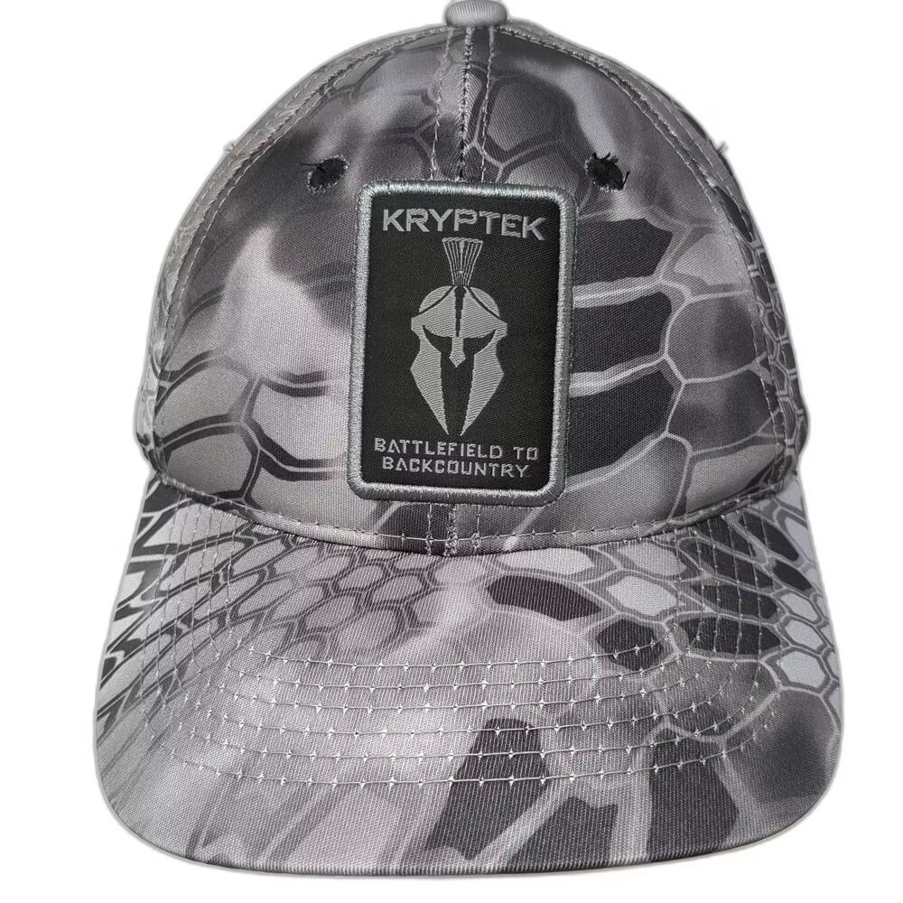Kryptek Gray Camo Baseball Cap One Size Adjustable Strapback Spartan Helmet Hat